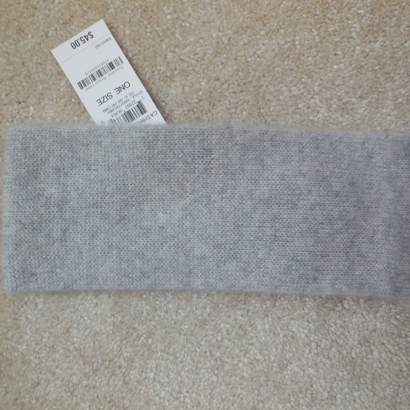Women's Charter Club Cashmere Headband 100% Cashmere Bow Design O/S Light Gray - Picture 9 of 9